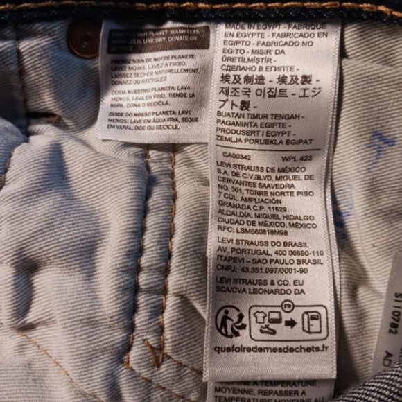 Levi's 501 Premium Denim Shorts Mens 31 Button Fly Cut-off Jeans Medium Wash NEW - Picture 10 of 14